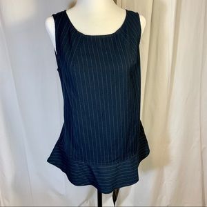 Dex Navy & Pin Stripe Top